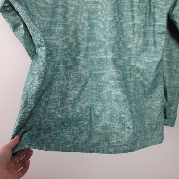 Columbia Omni Tech Zip Rain Jacket Women S Green Windbreaker Zip Pockets 342 - Picture 8 of 11